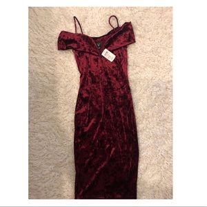 Burgundy Velvet Dress